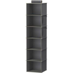 Hanging Closet Organizer and Storage,6-Shelf Closet Hanging Storage Shelves,Grey